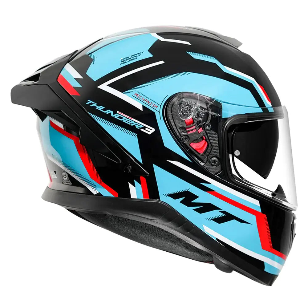 MT Thunder 3 SV Pro Blaze Gloss Blue Helmet Riderz Planet